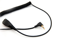 AxTel QD/3.5 mm jack - спиральный кабель проводная гарнитура (AXC-35)